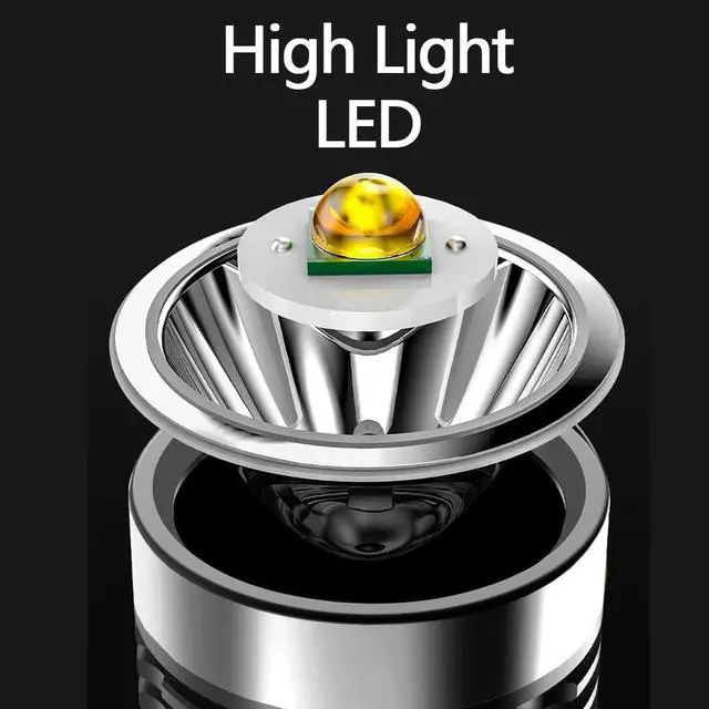 Alt view image 2 of 7 - LED Flashlight USB Rechargeable Spotlight 4 Modes with Side Light