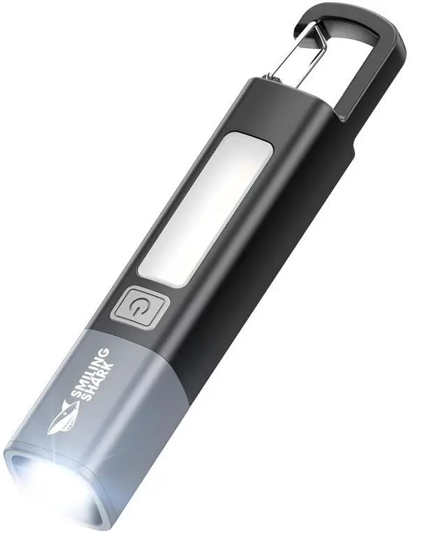 Main image of 1200mAh Portable Torch LED Work Light, COB Side G1 Flash Light, 3 Modes Zoomable Focus White Waterproof Powerful Super Bright EDC, Outdoor Emergency, Mini-Rechargeable, Camping Flashlight (1, Black)