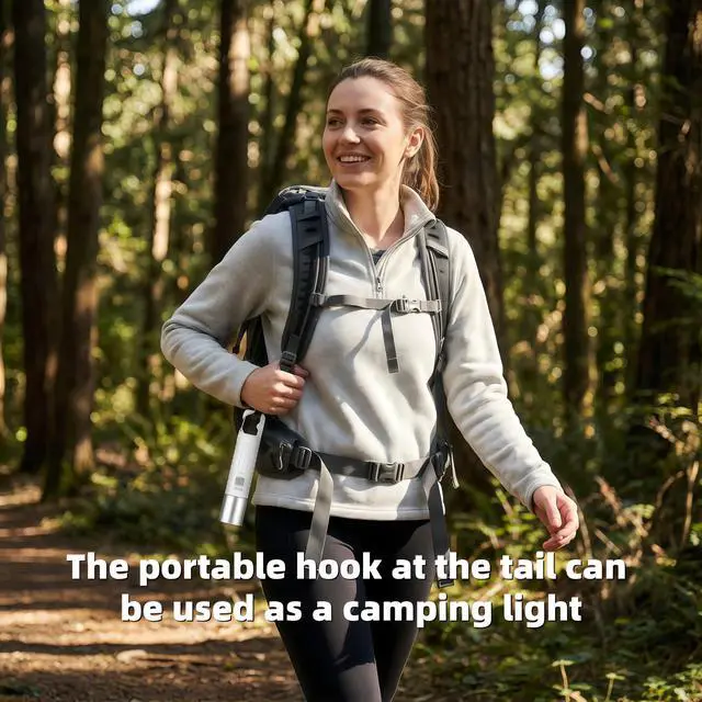 Alt view image 5 of 6 - Rechargeable Flashlight Camping Light: Ultra Bright COB Side Light LED Light with Adjustable Focal Length 5-Mode Perfect for Emergency, Hunting & Camping, IPX4 Waterproof (1)