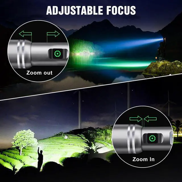 Alt view image 5 of 7 - Flashlight High Lumens Rechargeable, 3000 Lumen Super Bright Led Flashlights with 6 Light Modes, IPX6 Waterproof, Powerful Handheld Flash Light for Camping Home Emergencies 2 Pack