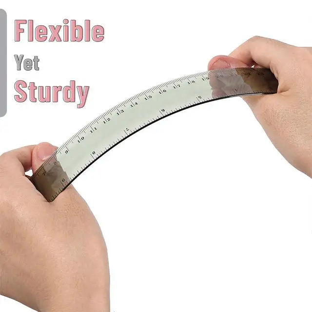 Alt view image 5 of 7 - Ruler, 12 inch Ruler, 6 Pack, Vintage Colors, Clear Rulers 12 Inch