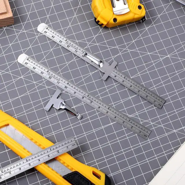 Alt view image 7 of 7 - 6 Pcs Metal Pocket Ruler 6 Inch - Stainless Steel Machinist Ruler with Detachable Clips - Slide Dual Scale Measurement Precision Rulers for School Office Engineering