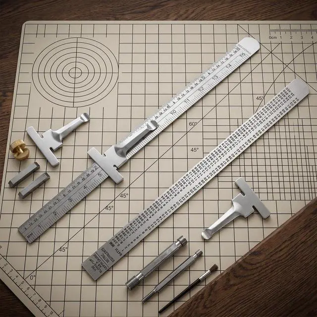 Alt view image 3 of 7 - 2 PCS 6 Inch 15 cm Flexible Precision Stainless Steel Machinist Ruler with Detachable Clips, Small Slide Dual Pocket Ruler Scale Gauge Metric British System for School Office Engineering