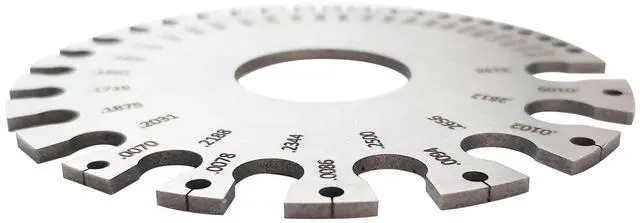 Alt view image 4 of 6 - Round Dual Sided Metal Wire Guage Thickness Gauge, Stainless Steel Standard Wire Gauge Measurement Tool