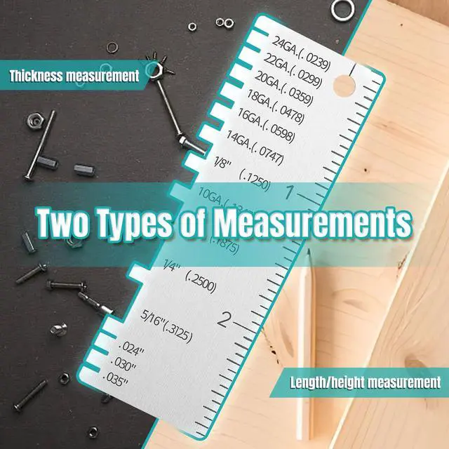 Alt view image 3 of 7 - Wire Gauge Measuring Tool & Metal Plate Thickness Gauge Tool