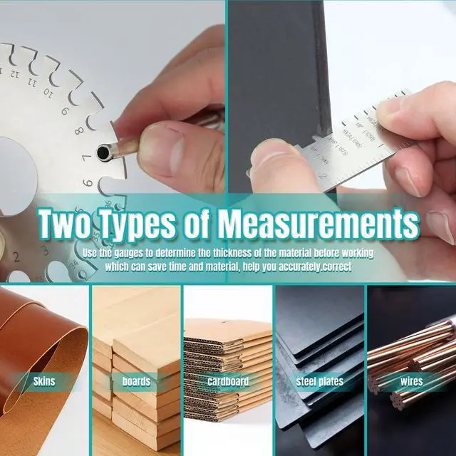 Alt view image 7 of 7 - Wire Gauge Measuring Tool & Metal Plate Thickness Gauge Tool