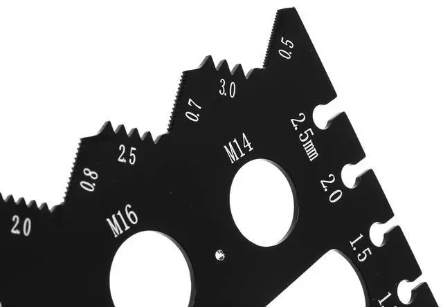 Alt view image 4 of 7 - ME210G Metric and Imperial Metal Thread Pitch Multi-Gauge with Carrying Case, Two Pack, Black