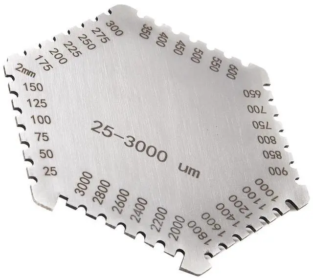 Alt view image 3 of 4 - Wet Film Thickness Gauge Comb - Mil Scale Wet Mil Gauge Step and Notched for Paints Resins,Aluminum