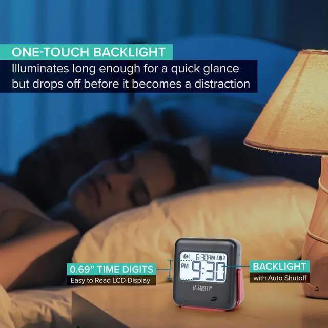 Alt view image 5 of 7 - 617-147 Buzz Digital Alarm Clock with Vibration and Loud Sound