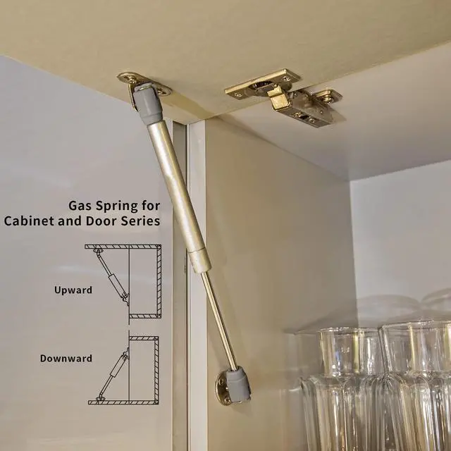 Alt view image 5 of 7 - 2 Pcs Gas Springs,100N/22.5LB Gas Struts Lift Supports,Gas Shocks, Soft Close Hinges,Furniture Cabinet Door Lid Stay,Hydraulic Gas Lift Spring Stay for Cabinet,Storage Box Spring Struts-10.43"