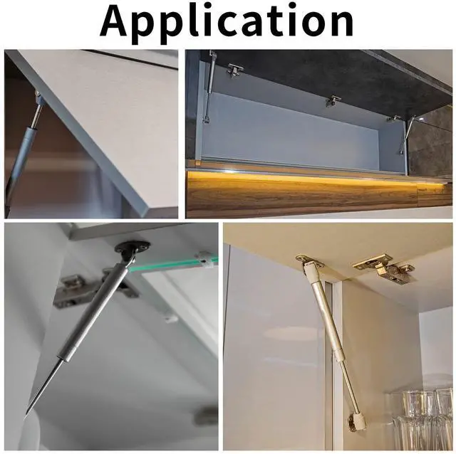 Alt view image 7 of 7 - 2 Pcs Gas Springs,100N/22.5LB Gas Struts Lift Supports,Gas Shocks, Soft Close Hinges,Furniture Cabinet Door Lid Stay,Hydraulic Gas Lift Spring Stay for Cabinet,Storage Box Spring Struts-10.43"