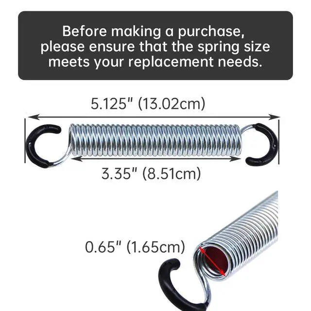 Alt view image 2 of 5 - 5-1/8 inch Overall Length Recliner Chair Springs Replacement | Pack of 2