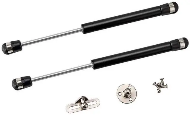 Main image of 2 Pack Extended 10 inch Gas Prop Force 50N/11LB Gas Struts Black Gas Springs/Window Lift and Lid Support/Gas Shocks for RV Bed Platform/Floor Hatch/Outdoor Bench/Cabinet/Tool Box/Truck Canopy