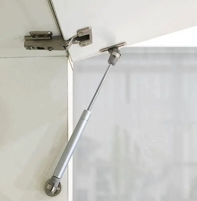 Alt view image 7 of 7 - Gas Struts 10 inch, 20N/4.4lb Gas Springs, Lift Support, Lid Stay, Silver 2Pcs