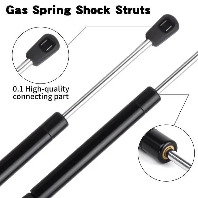 Alt view image 5 of 7 - 2 Pack Gas Struts, 10 Inch 33Lbs/150N Gas Strut Shock Spring Lift for Window Lift and Lid Support/Gas Shocks for RV Bed Platform/Floor Hatch/Outdoor Bench/Cabinet/Tool Box (150N)