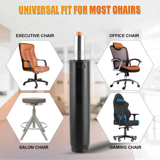 Alt view image 5 of 6 - Gas Lift Cylinder Replacement for Office Chairs | 5 inch Long Extension Stroke Adjust Universal Size Lift Cylinder Compatible with Most Standard Office Seating Black