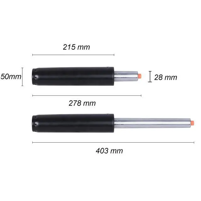 Alt view image 3 of 6 - Gas Lift Cylinder Office Gaming Chair Cylinder Replacement Part Universal Size Heavy Duty Gas Lift Hydraulic (5 inch stroke)