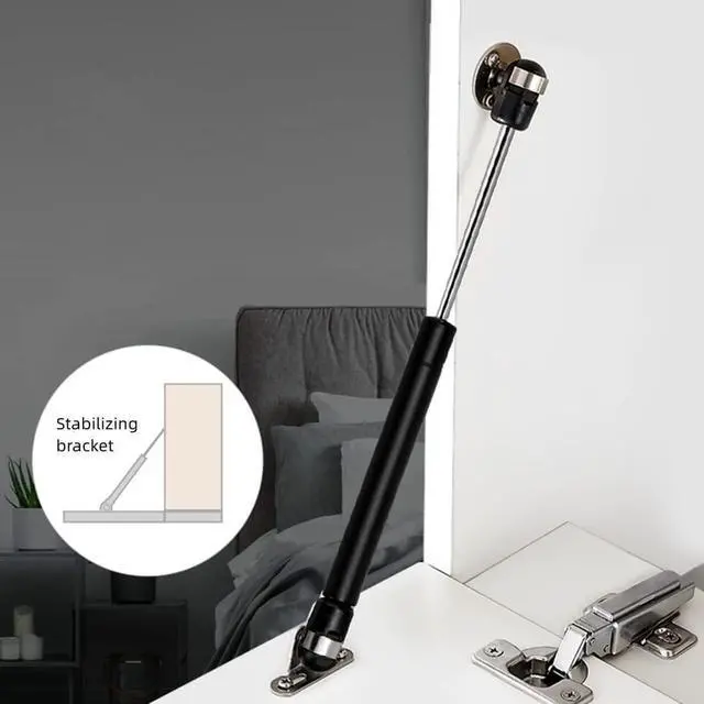 Alt view image 5 of 7 - 40N/8.8lb Gas Struts, Gas Springs, Gas Strut, Lift Support, 6 inch Gas Shocks, Lid Stay, Lid Support Black 4 Pcs