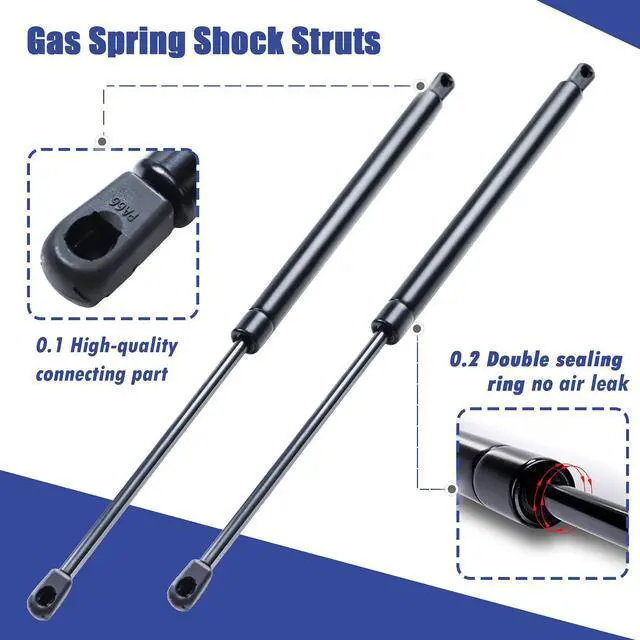 Alt view image 3 of 6 - 16" 28Lbs/127N Gas Spring Shocks Struts Lift Support for Hydraulics Piston Lid Stay for Camper Shell Leer are Truck Topper Rear Window Truck Cap Canopy Door C16-08941