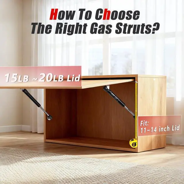 Alt view image 5 of 7 - 7 inch 18 lb Gas Struts for RV Cabinet Door with Brackets, 2Pcs