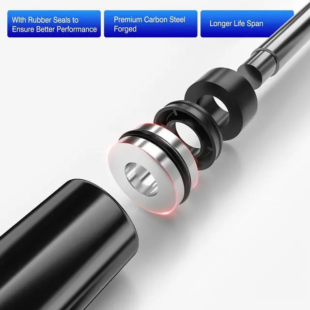 Alt view image 7 of 7 - Gas Spring Prop Struts Shock Lift Supports 10 Inches 25lb with L Mount for RV Bed Floor Hatch Trap Door TV Cabinet Heavy Duty Box Lid Window (25lb, 10in)