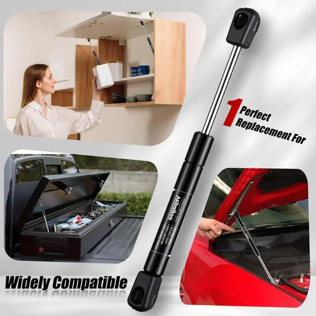 Alt view image 3 of 7 - 10 inch 35lb Gas Struts, Truck Tool Box Shocks 10 inch, 156N Lift Support Strut for Truck Pickup Tool Box Dock Box Lid RV Cabinet Door Boat Replacement Parts, 2 Pcs