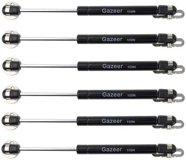 Main image of 6 Pcs 100N/22.5lb Gas Struts 10inch Cabinet Struts Cabinet Shocks Cabinet Door Lift Pneumatic Support