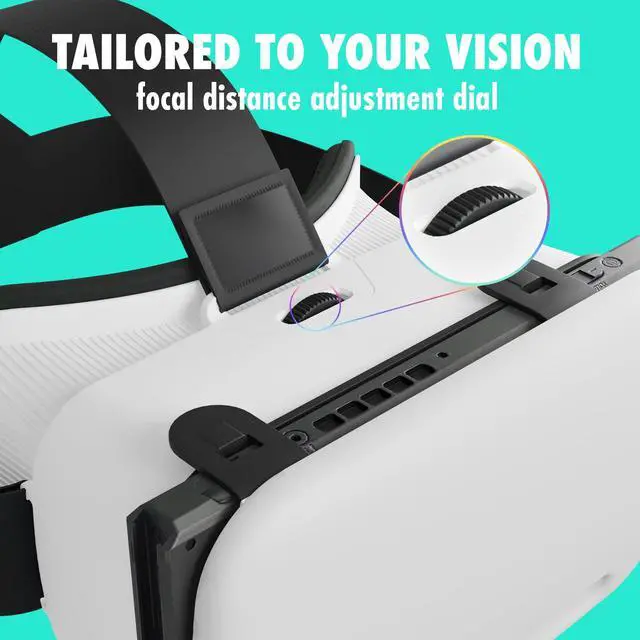 Alt view image 4 of 7 - VR Headset Designed for Nintendo Switch & Switch OLED Console with Adjustable Lens for a Virtual Reality Gaming Experience and for Labo VR - White - Gift Boxed Edition