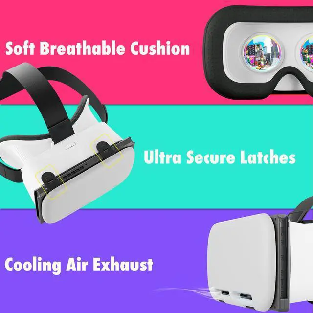 Alt view image 3 of 7 - VR Headset Designed for Nintendo Switch & Switch OLED Console with Adjustable Lens for a Virtual Reality Gaming Experience and for Labo VR - White - Gift Boxed Edition
