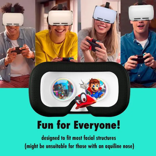 Alt view image 6 of 7 - VR Headset Designed for Nintendo Switch & Switch OLED Console with Adjustable Lens for a Virtual Reality Gaming Experience and for Labo VR - White - Gift Boxed Edition