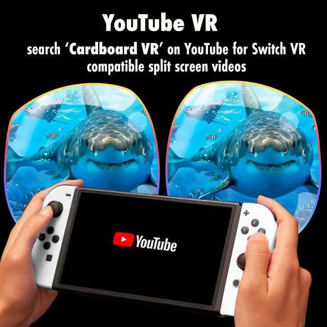 Alt view image 7 of 7 - VR Headset Designed for Nintendo Switch & Switch OLED Console with Adjustable Lens for a Virtual Reality Gaming Experience and for Labo VR - White - Gift Boxed Edition