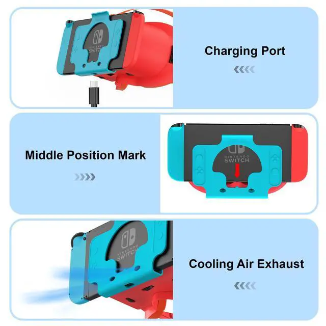 Alt view image 6 of 7 - VR Headset for Nintendo Switch & Switch OLED, Upgraded Switch Virtual Reality Glasses with Adjustable HD Lenses and Comfortable Head Strap, Labo VR Kit 3D Goggles for Switch Accessories