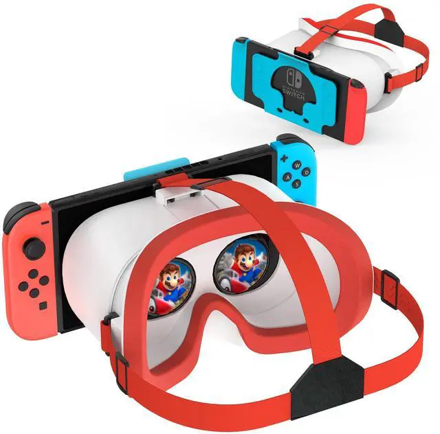 Main image of Upgraded VR Headset for Nintendo Switch & Switch OLED Model, Switch Virtual Reality Glasses with Adjustable HD Lenses and Comfortable Head Strap, Labo VR Kit Accessories, Cool Stuff for Boys