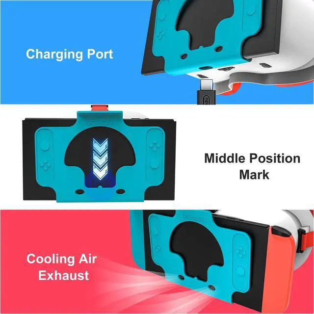 Alt view image 6 of 7 - Upgraded VR Headset for Nintendo Switch & Switch OLED Model, Switch Virtual Reality Glasses with Adjustable HD Lenses and Comfortable Head Strap, Labo VR Kit Accessories, Cool Stuff for Boys