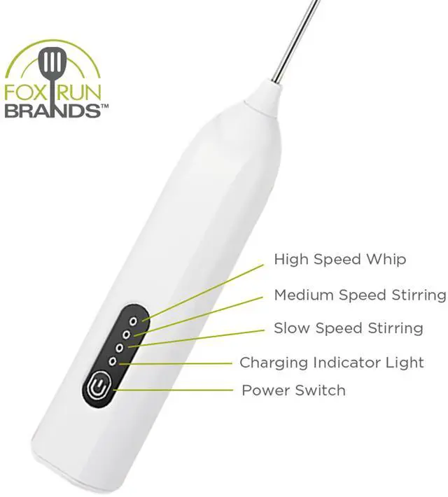 Alt view image 6 of 7 - Electric Milk and Coffee Frother, 9" Portable and Rechargeable Handheld Mixer with 3 Speed Settings