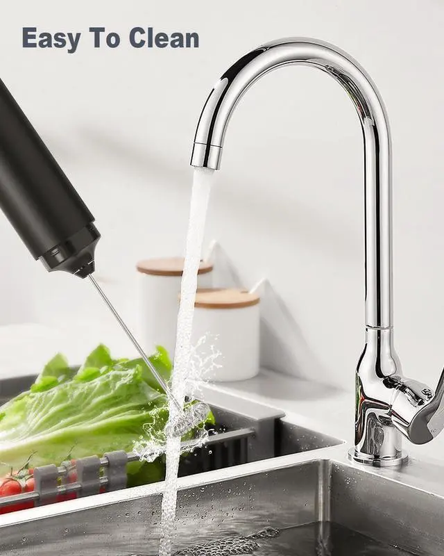 Alt view image 6 of 7 - Rechargeable Milk Frother USB, Handheld Electric Foam Maker with Whisk Drink Mixer & Foamer for Coffee, Latte, Matcha, Hot Chocolate