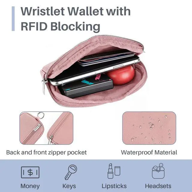 Alt view image 5 of 7 - Clip and Go Strap for Phone with Wallet Crossbody, Detachable Zippered RFID Wristlet Wallet, Adjustable Phone Lanyard & Ultra-Thin 360° Rotatable Metal Tabs for All Smartphones