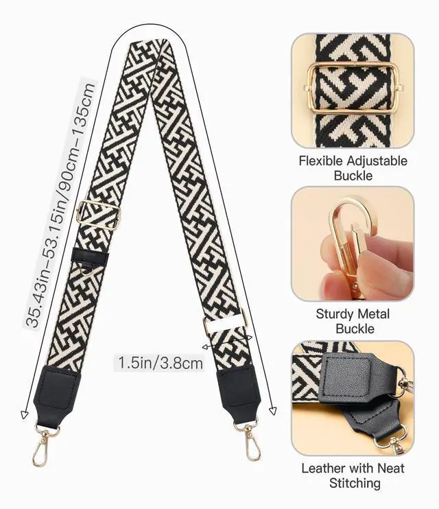 Alt view image 4 of 7 - Clip and Go Phone Strap Crossbody with Leather Wallet, Adjustable Anti-Theft Lanyard with Zippered Pouch, Universal Cell Phone Neck Lanyard for Most Smartphone Cases, Black Striped
