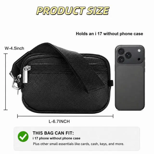 Alt view image 2 of 7 - Clip and Go strap for phone with Leather Wallet crossbody phone lanyard Detachable wrist wallet with ID window (Black pattern)