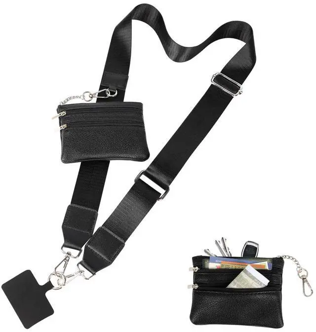 Main image of Phone Lanyard Crossbody with Detachable Wallet 2-in-1 Cell Phone Purse Strap, Adjustable Security Crossbody Phone Wallet for Women, Hands-Free for Travel, Work & Daily Use