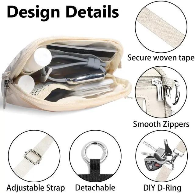 Alt view image 3 of 7 - Clip and Go Strap for Phone with Wallet Crossbody,Phone Lanyard Detachable - Adjustable and Detachable RFID Wristlet Wallet for Keys/Cards(Beige