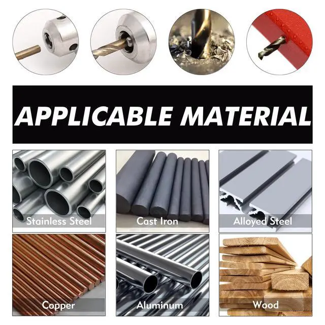 Alt view image 4 of 6 - 3/16 inch Cobalt Drill Bits, M35 HSS, 135 Degree Tip, Jobber Length Twist Drill Bit Set for Hard Metal, Stainless Steel, Cast Iron, Wood and Plastic, with Storage Case, Pack of 10