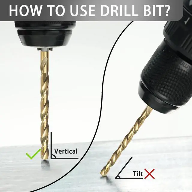 Alt view image 7 of 7 - 13Pcs Cobalt Drill Bits Set, M35 HSS 135 Degree Tip, Twist Jobber Length Drill Bit Kit for Hardened Metal, Cast Iron, Stainless Steel, Plastic and Wood with Storage Case 1/16"-1/4"