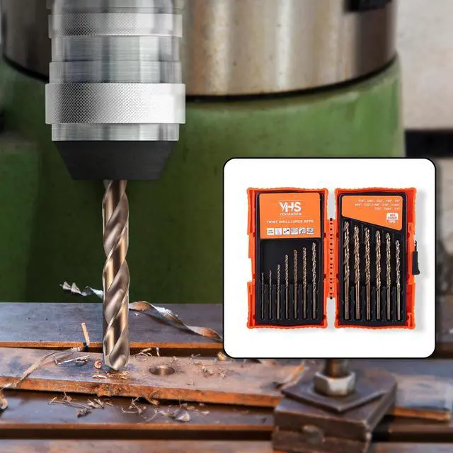 Alt view image 5 of 6 - 13Pcs Cobalt Drill Bit Set (1/16"-1/4"), M35 High Speed Steel, Twist Jobber Length for Hardened Metal, Stainless Steel, Cast Iron, Wood, and Plastics, with Index Storage Box