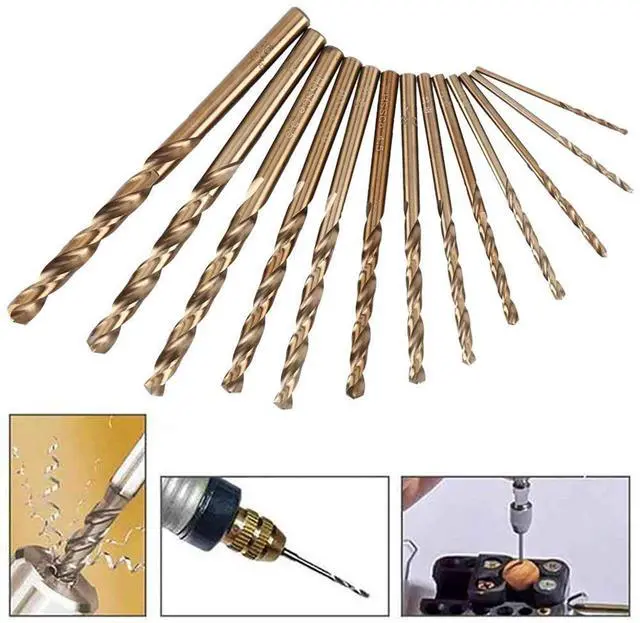 Alt view image 2 of 7 - 13-Piece M35 Cobalt Drill Bit Set | High Heat Resistant Steel Metric Drill Bits with Straight Shank | Ideal for Drilling Stainless Steel, Cast Iron, and Hard Metals