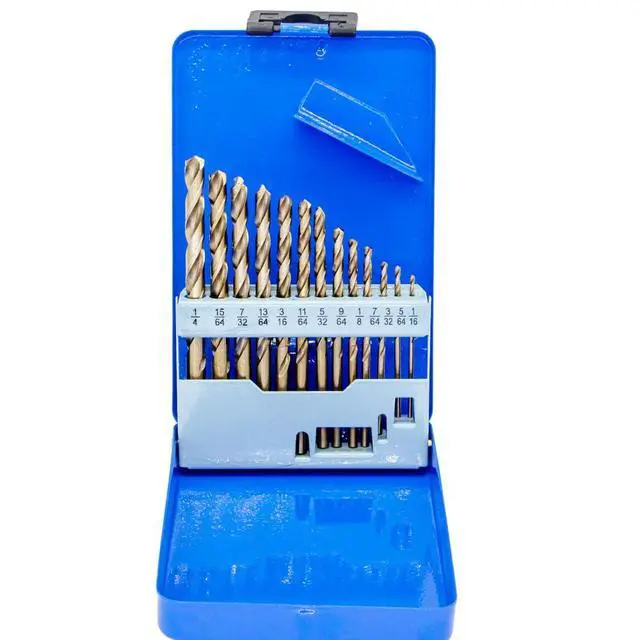 Alt view image 2 of 6 - 13-Piece Cobalt Drill Bit Set M35 HSS Industrial Straight Shank Hand Drill Twist Drill Bits Suitable for Stainless Steel, Steel, Iron, Copper, Aluminum DIY Home Tool Repair 1/16"-1/4"