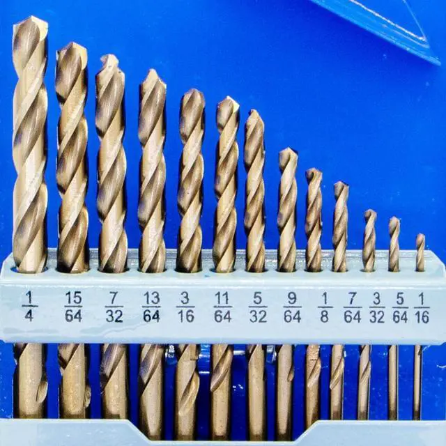 Alt view image 3 of 6 - 13-Piece Cobalt Drill Bit Set M35 HSS Industrial Straight Shank Hand Drill Twist Drill Bits Suitable for Stainless Steel, Steel, Iron, Copper, Aluminum DIY Home Tool Repair 1/16"-1/4"