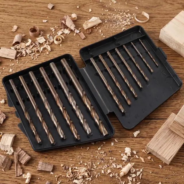 Alt view image 7 of 7 - 13Pcs Metal Drill Bit Set, 1/16"-1/4" M35 High Speed Stainless Steel Drill Bit, 135° Tip, Carbide Drills Bits for Hardened Metal Cast Iron Copper Aluminum Wood and Plastic with Index Storage Case