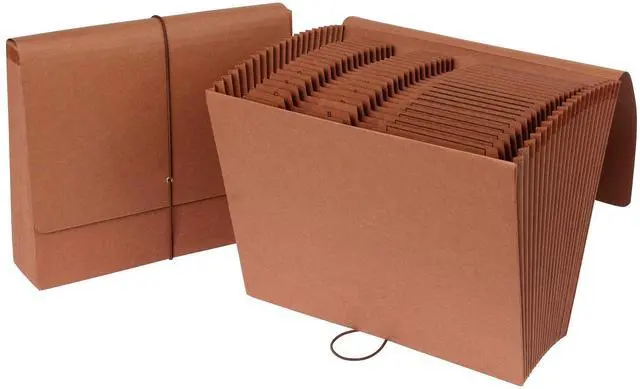 Main image of 21 Pocket A-Z Expanding File, File Organizer for School, Home and Office, Durable, with Pockets, Letter Size, Red Rope (75711)