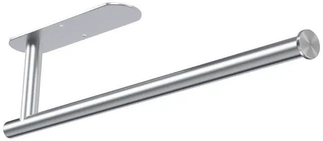 Main image of Paper Towel Holder Under Cabinet for Kitchen, Wall Mount, Silver
